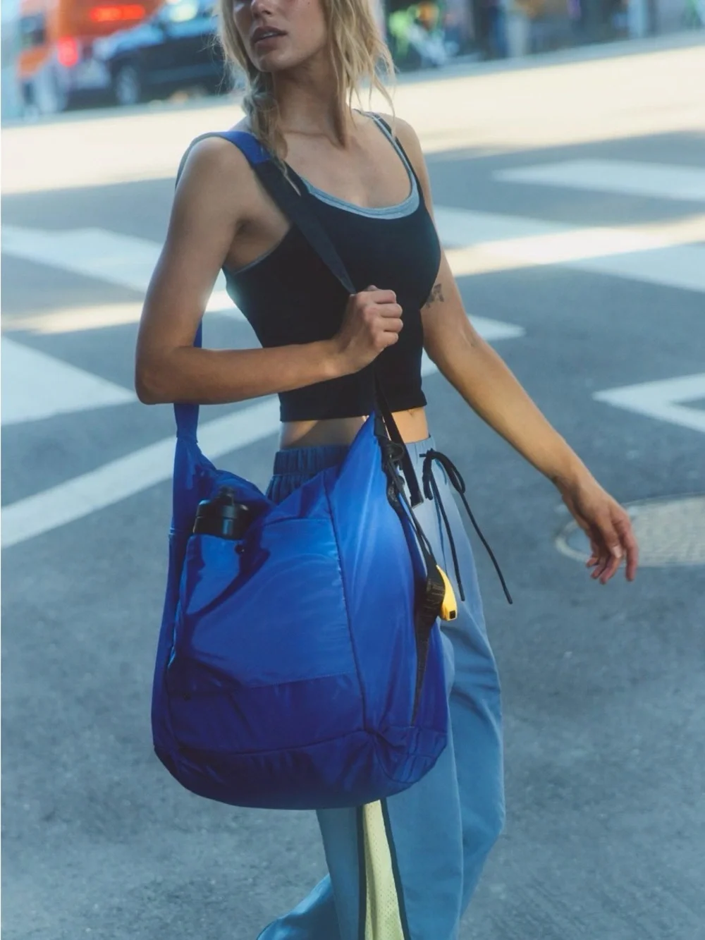 NWT Free People No Time Zones Carryall Tote Electric Shock